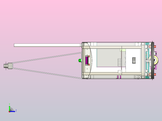 底盘结构详细的AGV小车3D图纸左视缩略图