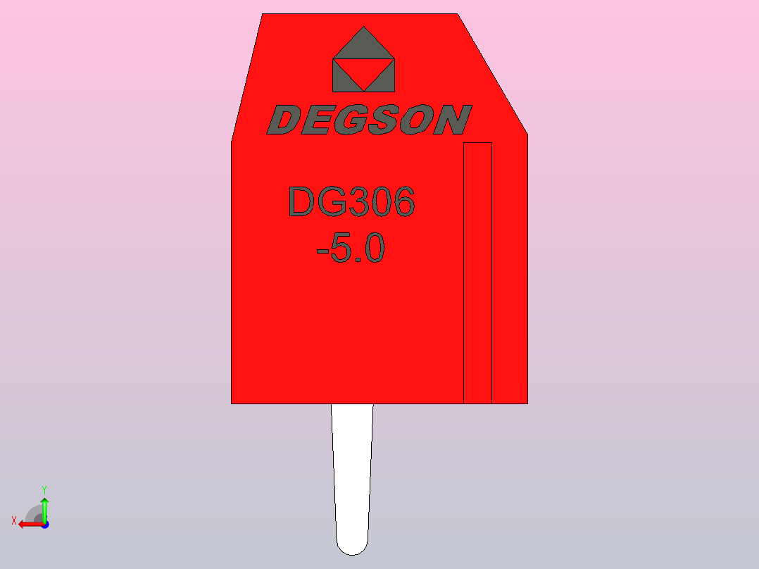 11针DG306 5红色间距5毫米后视图
