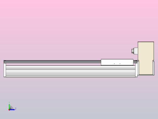 皮带直线轴半封闭可选导轨TPA-HNB-220D-176-L550-LU-C-P1K-N3左视缩略图