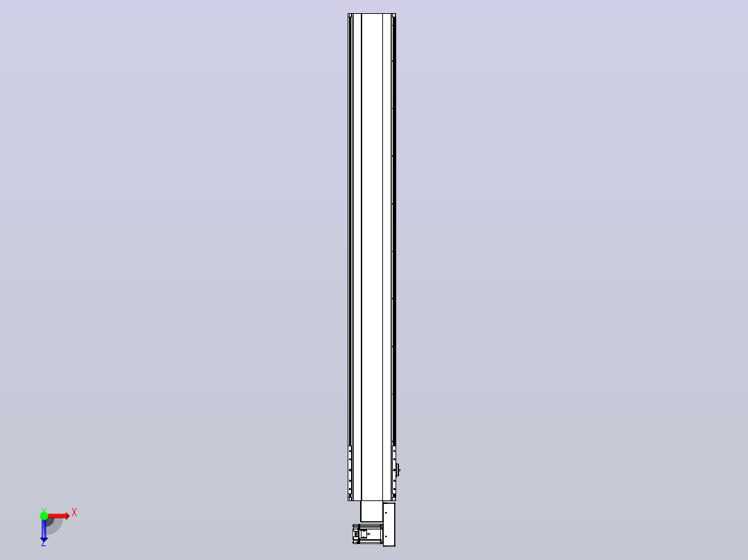 皮带直线轴半封闭可选导轨TPA-HNB-202D-140-L1700-MR-Y-P75-N3俯视图