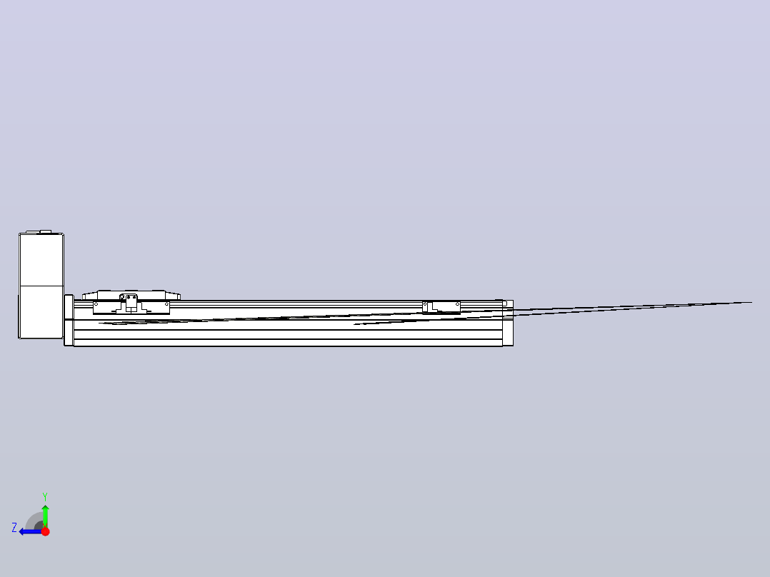 机器人皮带驱动直线轴TPA-GCB-80-P60-L400-RU-M20-N3右视图