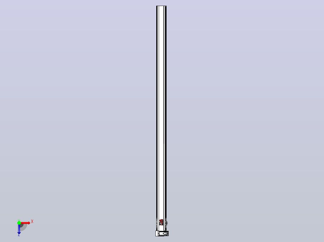 皮带直线轴半封闭可选导轨TPA-HNB-120D-110-L2500-LU-Y-P40-N3俯视图