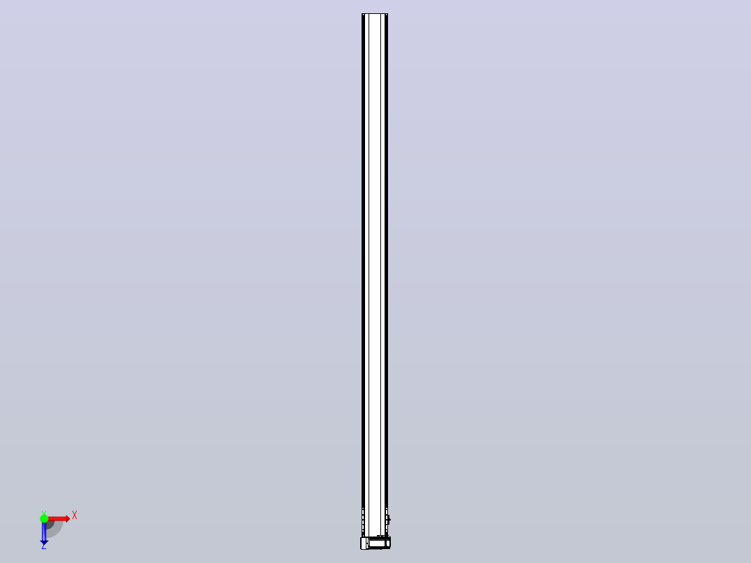 皮带直线轴半封闭可选导轨TPA-HNB-140D-120-L2600-LU-C-P40-N3俯视图