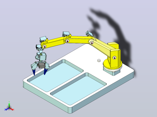 机械臂挂接夹爪3D数模图纸 STP格式