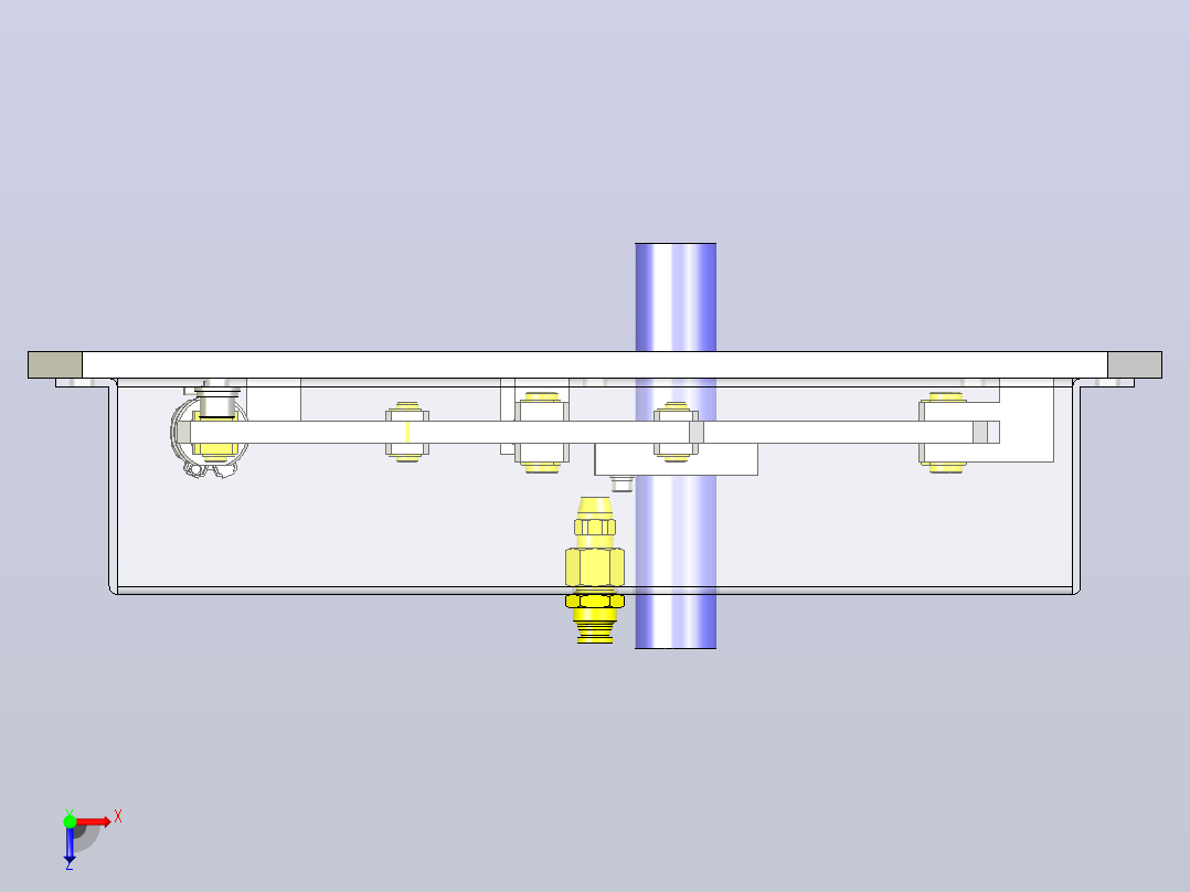 把手夹紧机构俯视图