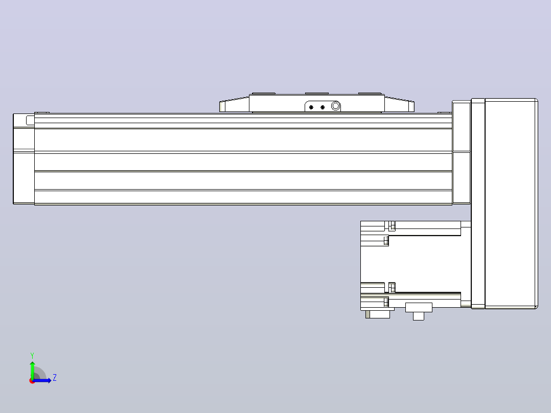 滚珠丝杠直线轴内置导轨TPA-GCR-80-1610C-L100-MP-M40-N3左视图