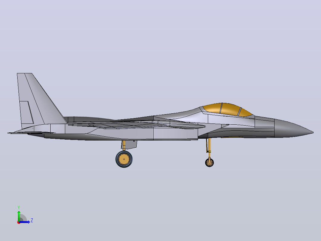 F15战斗机左视图