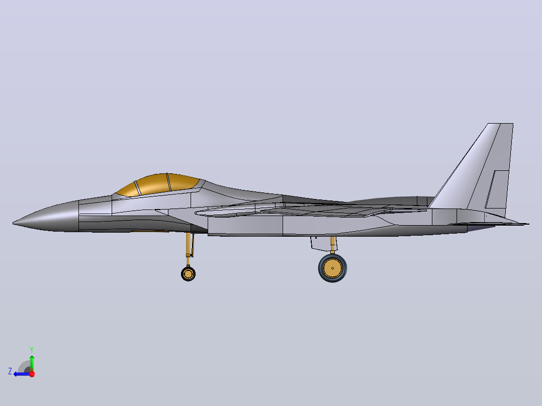 F15战斗机右视图