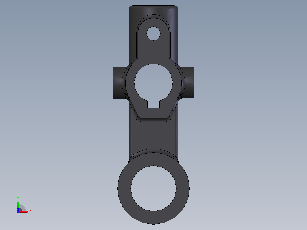 牙科椅机构 3D CAD 文件前视图