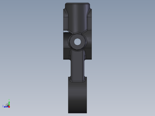 牙科椅机构 3D CAD 文件右视缩略图