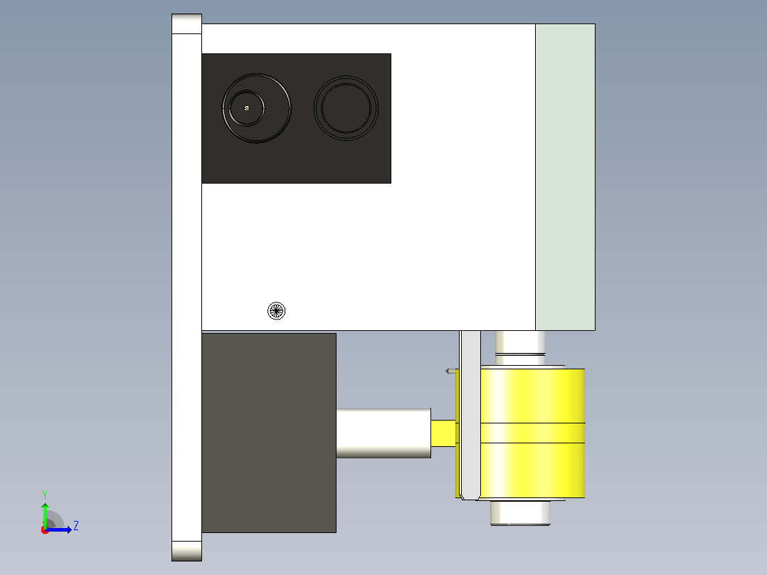海绵辊清洁器左视图