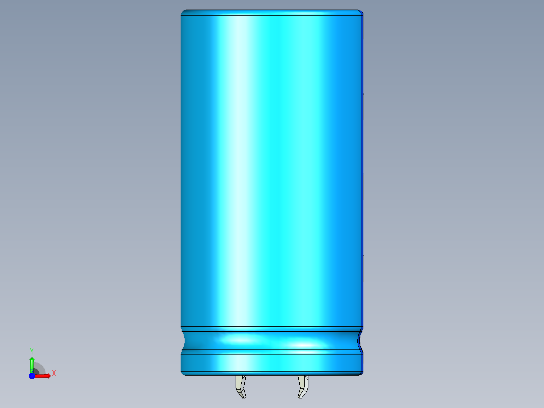30 x60蓝色BLUE1底片电解电容器前视图