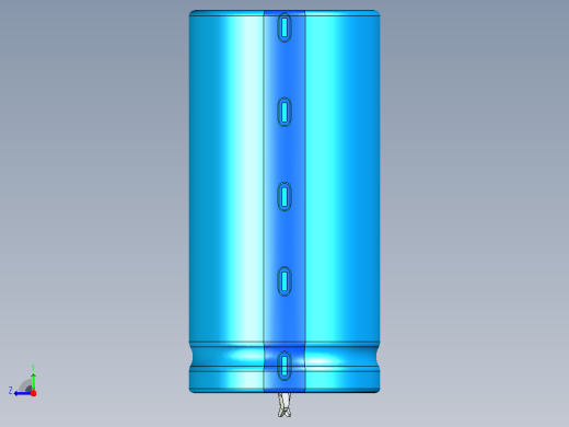30 x60蓝色BLUE1底片电解电容器右视缩略图