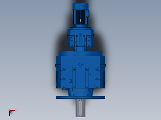 RF137R77法兰轴伸式组合型斜齿轮减速机RF137R77-Y0.37-4P-71-M1-0°-Φ450俯视缩略图