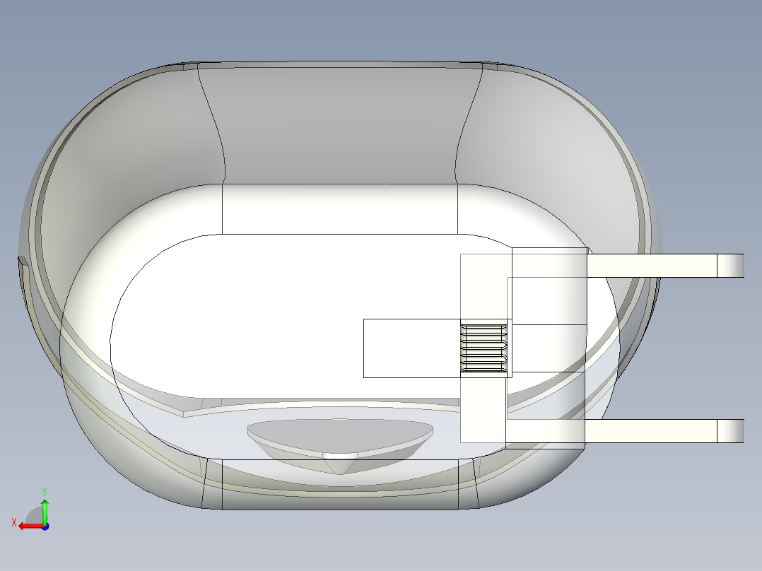 男士剃须刀模型后视图