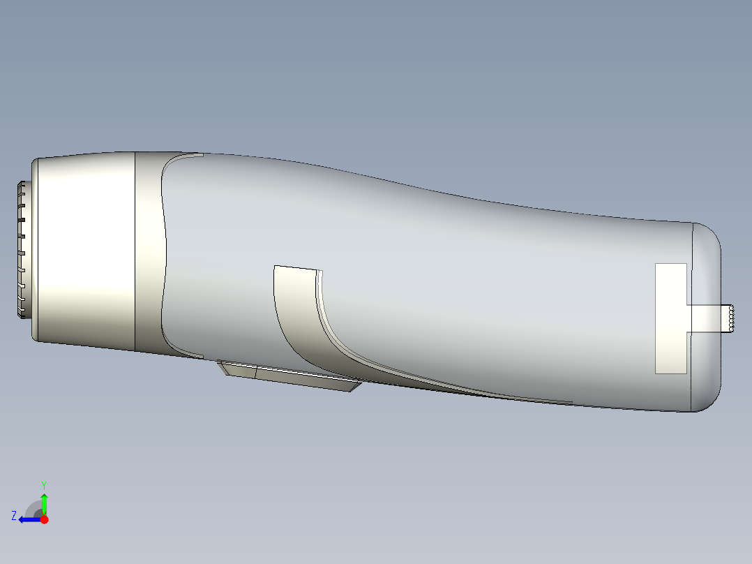 男士剃须刀模型右视图