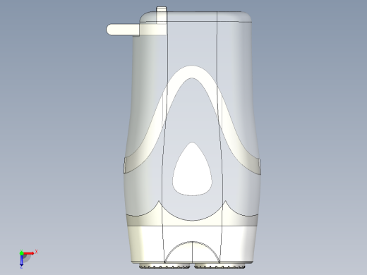 男士剃须刀模型俯视缩略图