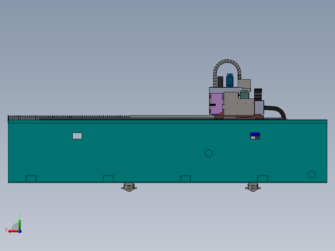 双切割头悬臂式激光机sw16可编辑后视图