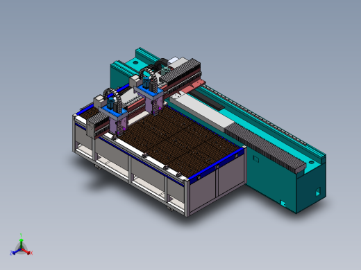 双切割头悬臂式激光机sw16可编辑正等轴测缩略图