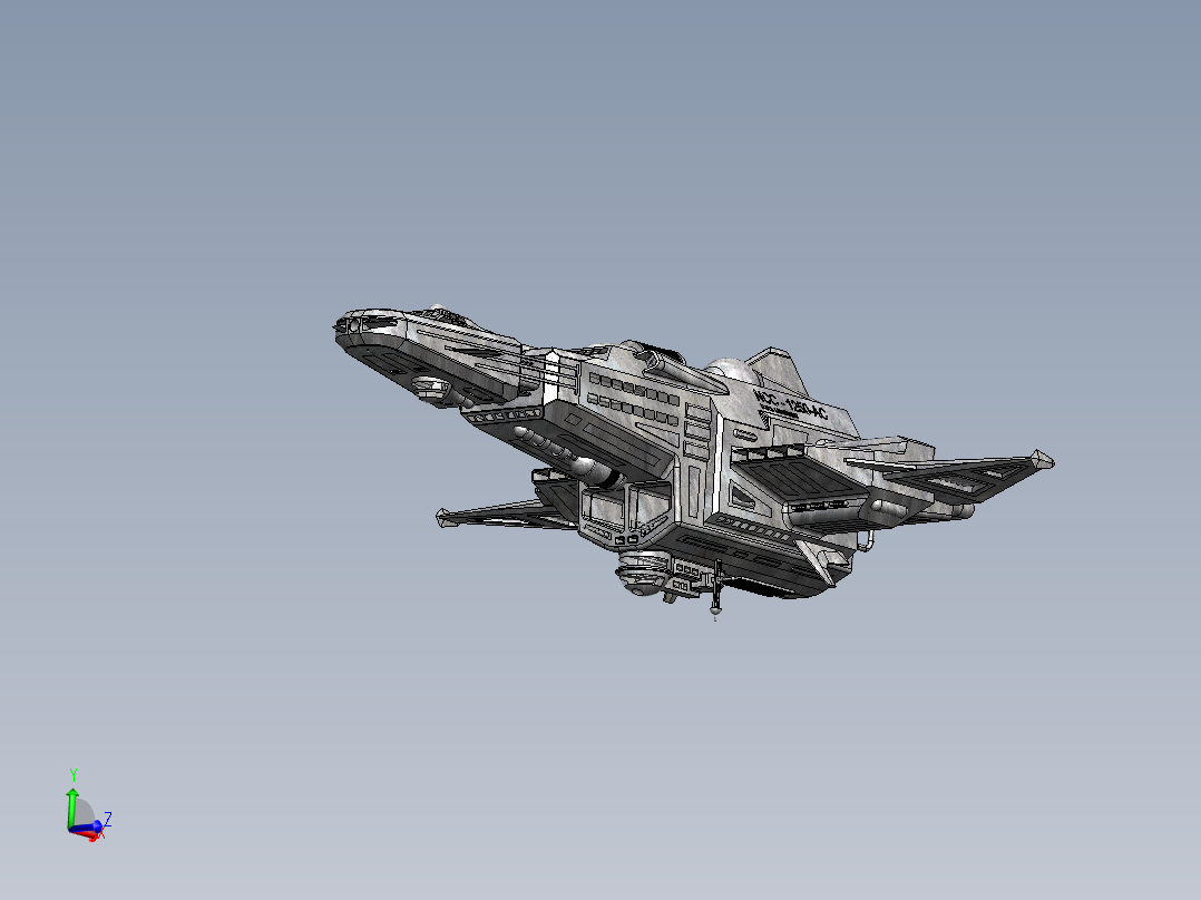 47--USS NCC-1250星际联邦宇宙飞船3D模型图纸