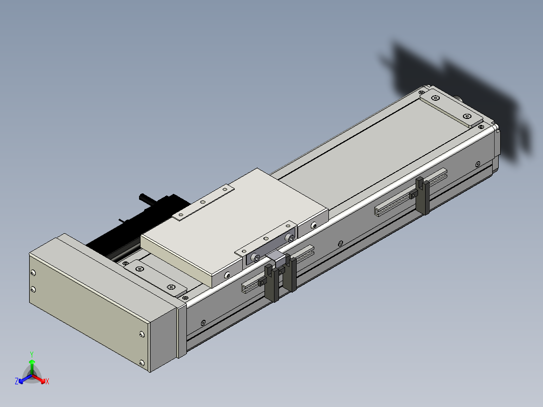 Toyo东佑达直线模组-ECH12-200-BR-100W+煞車正等轴测图