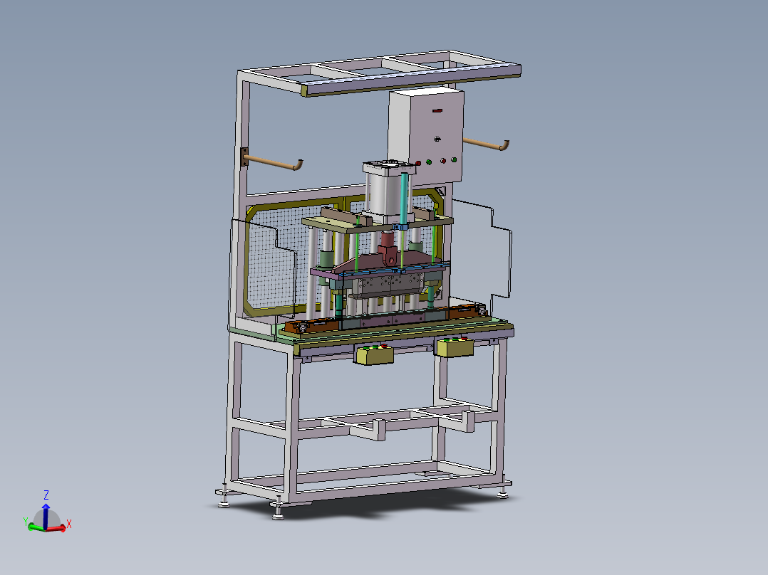 01月-车门密封条异形缺口冲切机（sw18可编辑+工程图+bom）