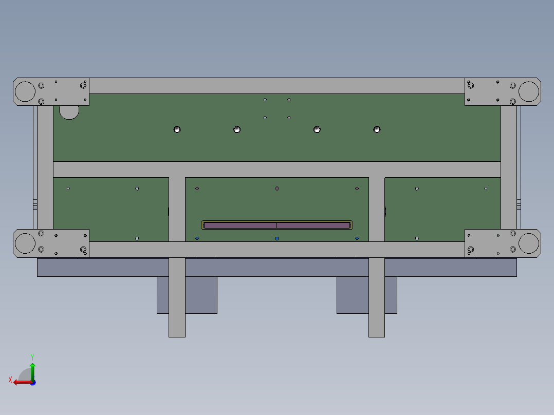 01月-车门密封条异形缺口冲切机（sw18可编辑+工程图+bom）后视图