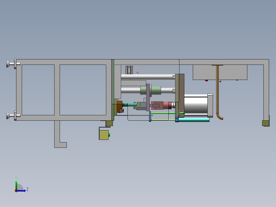 01月-车门密封条异形缺口冲切机（sw18可编辑+工程图+bom）左视图