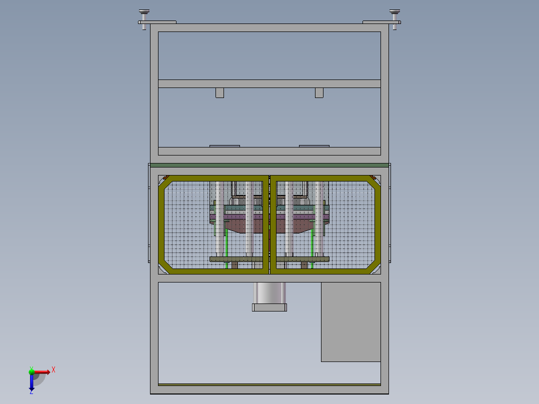 01月-车门密封条异形缺口冲切机（sw18可编辑+工程图+bom）俯视图