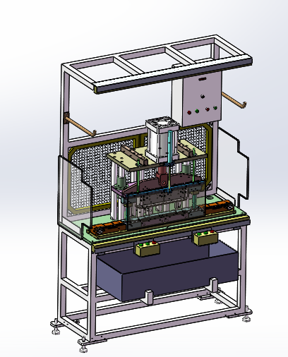 01月-车门密封条异形缺口冲切机（sw18可编辑+工程图+bom）