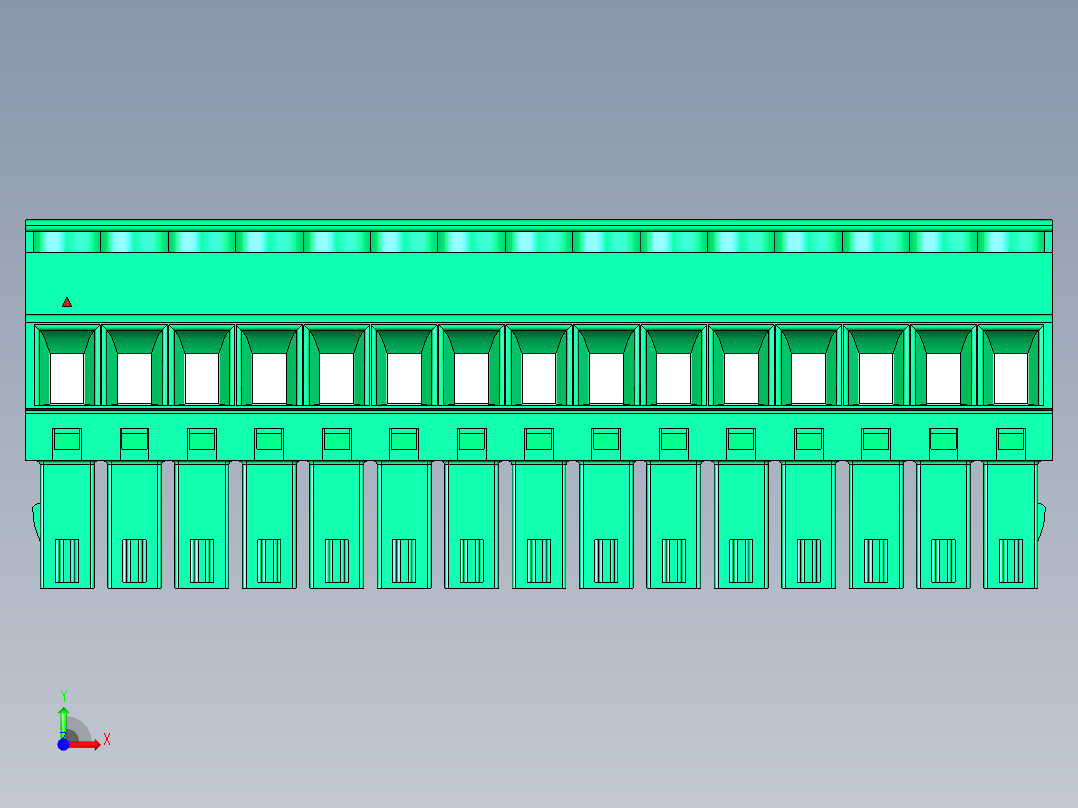 DEGSON 15EDG 系列 3.5mm 插拔式接线端子 FullPack-15EDGKA-3.5-15P-14-00AH前视图