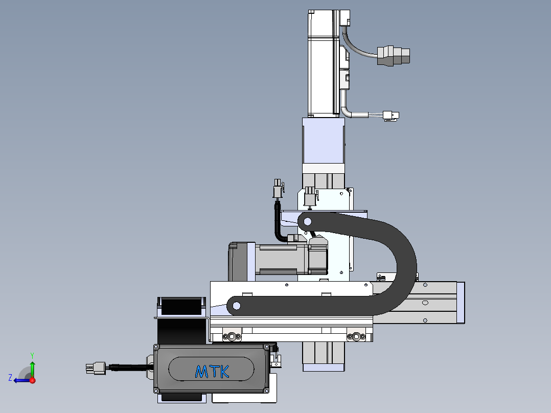 内嵌直交机械手XYG系列XYG322-A3右视图