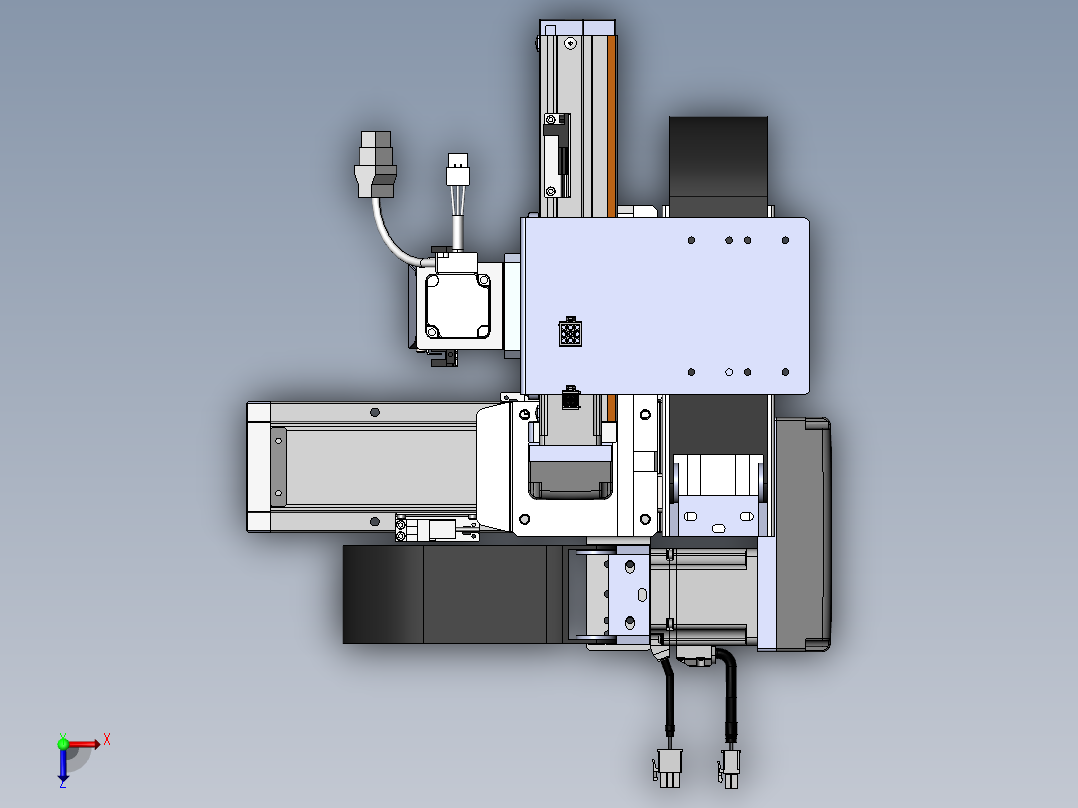 内嵌直交机械手XYG系列XYG322-A3俯视图