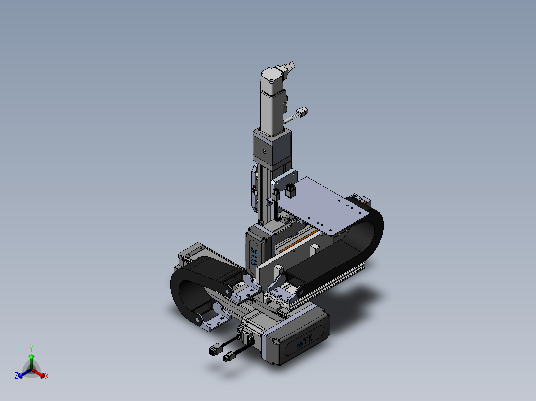 内嵌直交机械手XYG系列XYG322-A3正等轴测图