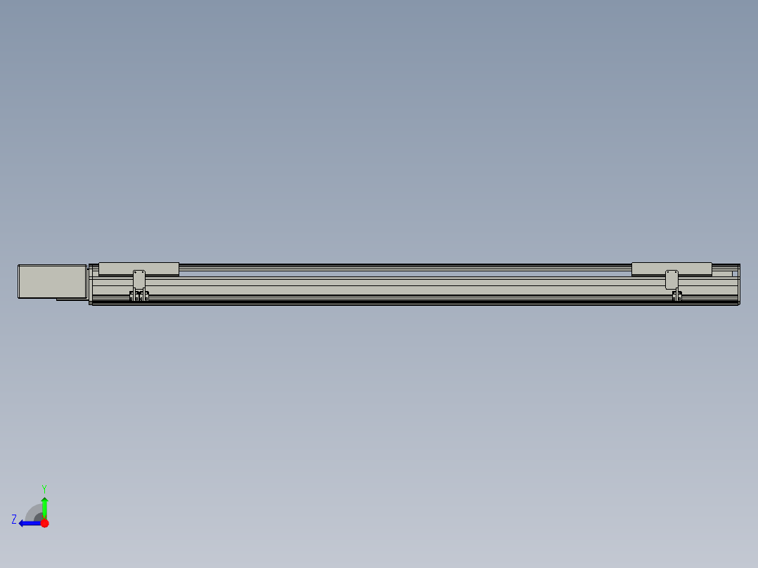 直线模组LHB21-L40-S1500-BR设计图纸右视图