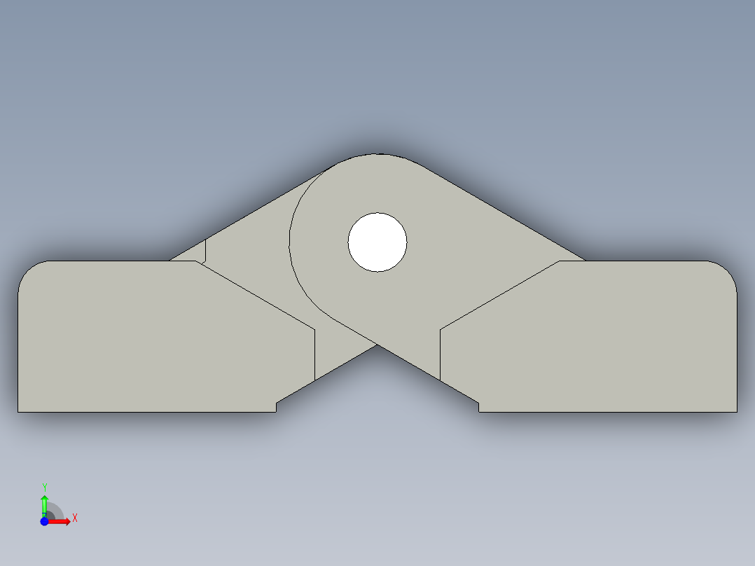 工程塑膠鉸鏈(A)CFA-3D多系列多零件图纸模型前视图