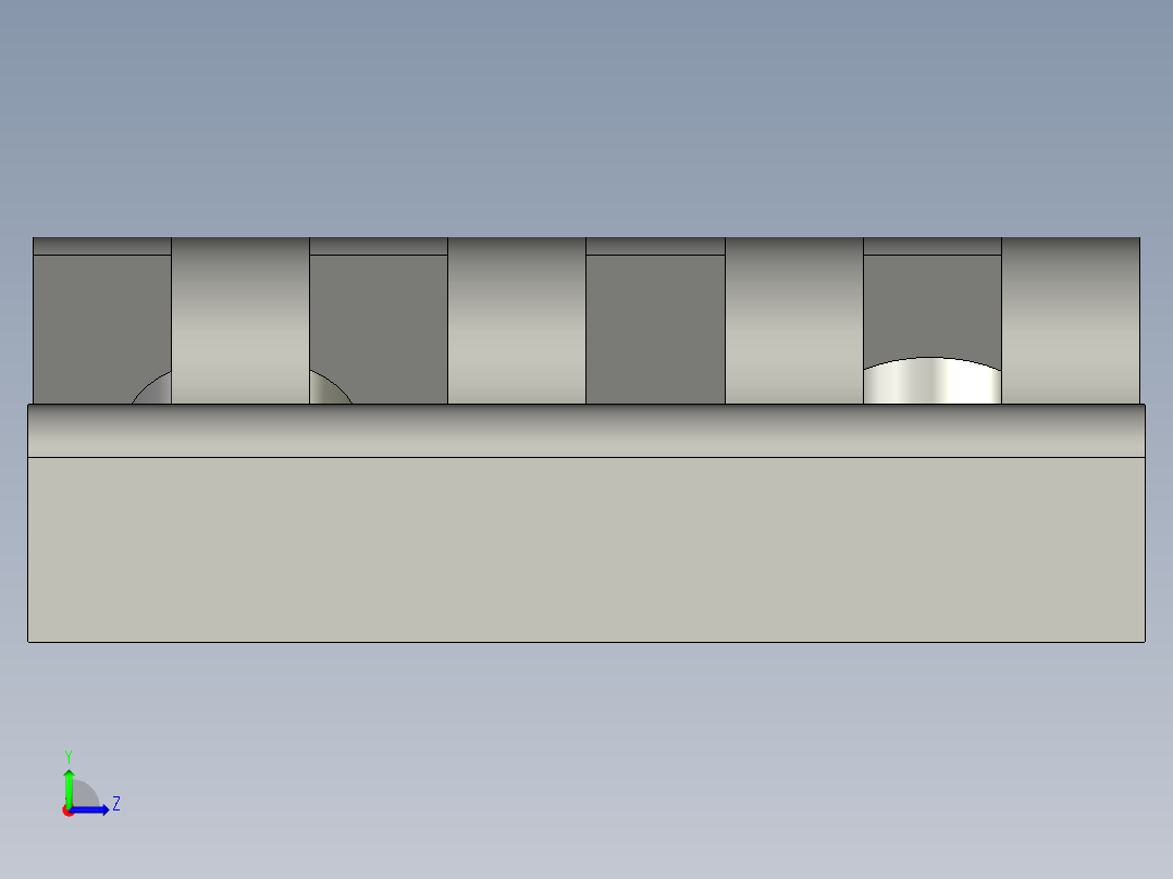 工程塑膠鉸鏈(A)CFA-3D多系列多零件图纸模型左视图