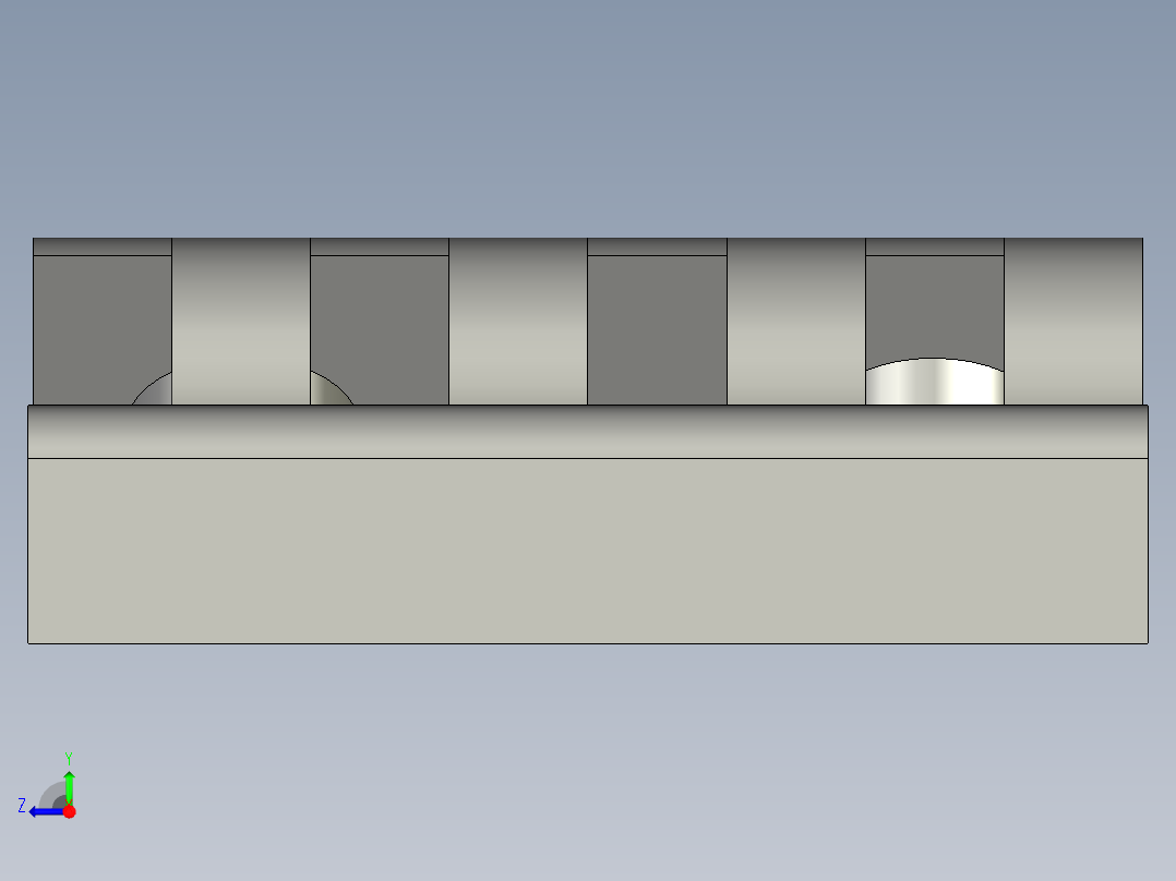 工程塑膠鉸鏈(A)CFA-3D多系列多零件图纸模型右视图
