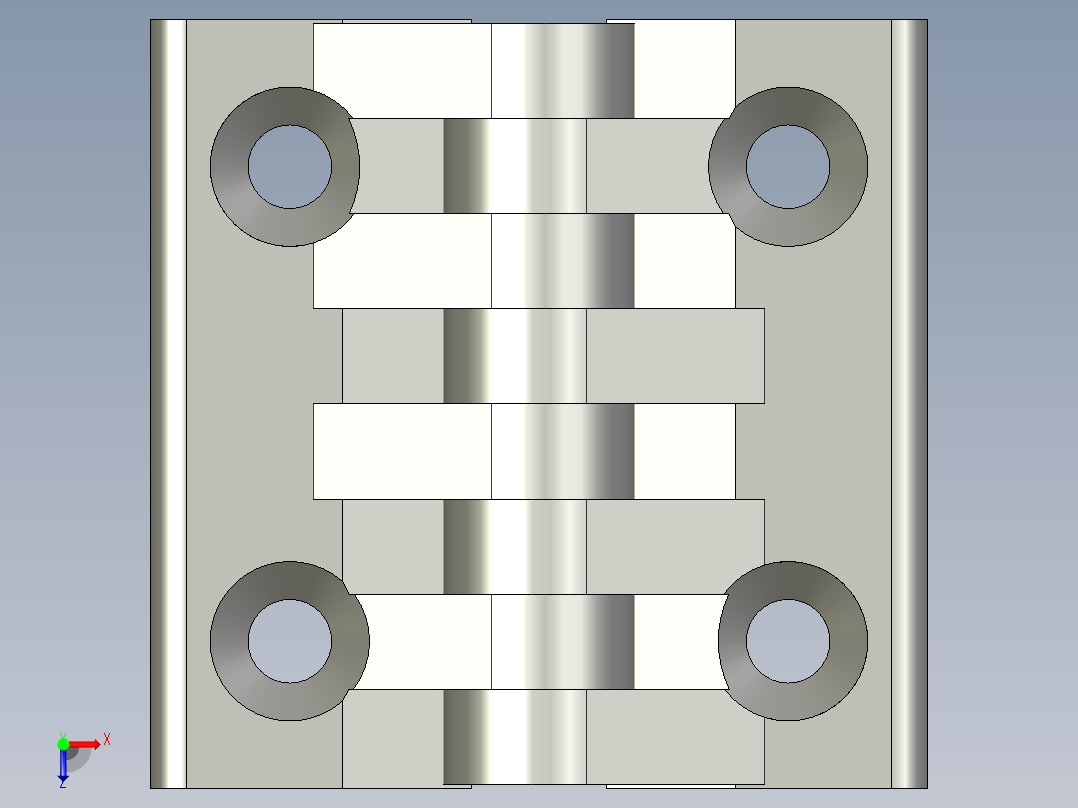 工程塑膠鉸鏈(A)CFA-3D多系列多零件图纸模型俯视图