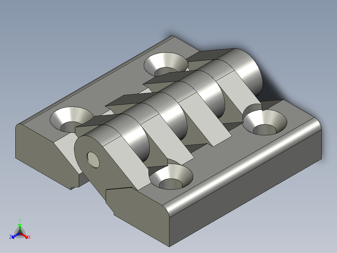 工程塑膠鉸鏈(A)CFA-3D多系列多零件图纸模型正等轴测图