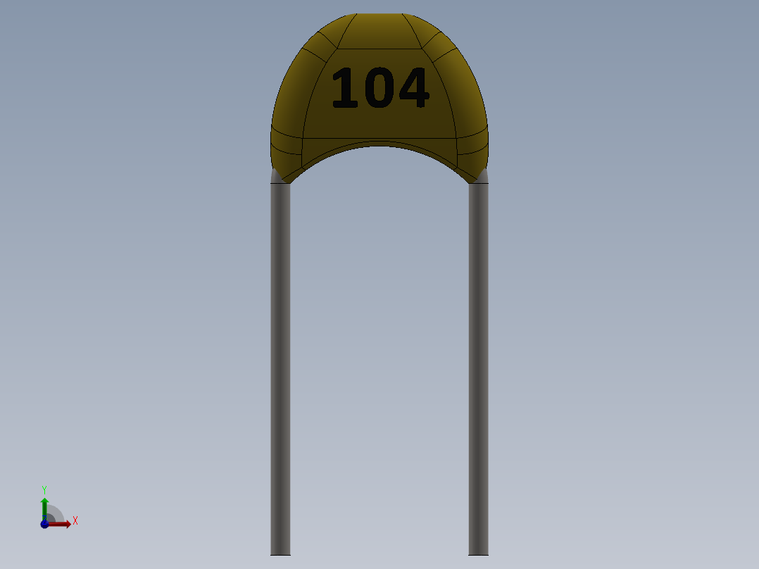 电容器 二极管 电阻器-Capacitor Ceramic 104 100nF前视图