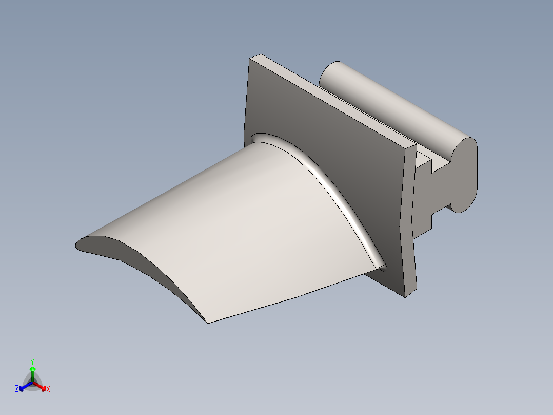 涡轮 叶片 涡扇 (4)正等轴测图
