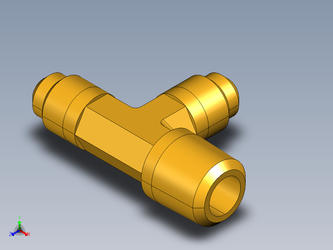 扩口式工业通用硬管接头Male Run Tee 151F-4-4
