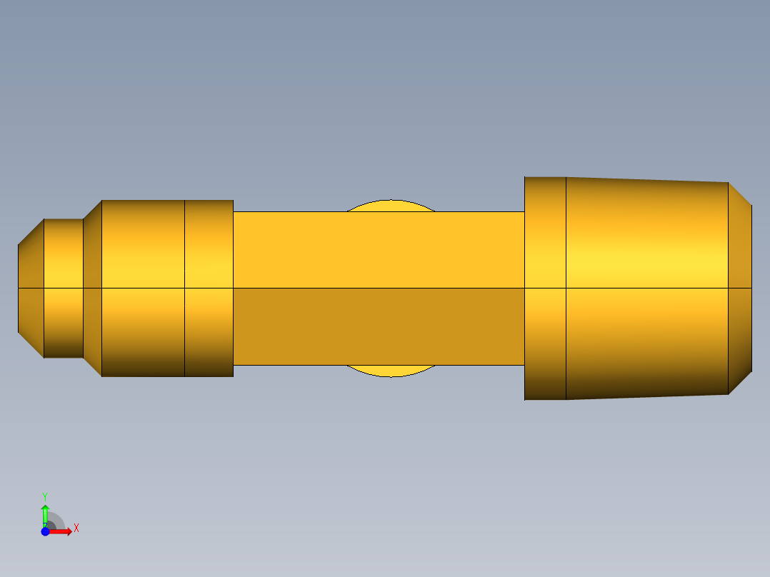 扩口式工业通用硬管接头Male Run Tee 151F-4-4前视图
