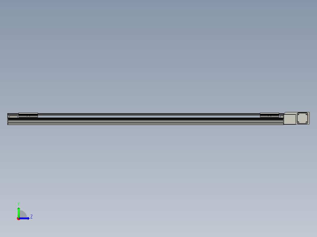 直线模组LHB17-L40-S1900-BR设计图纸左视图