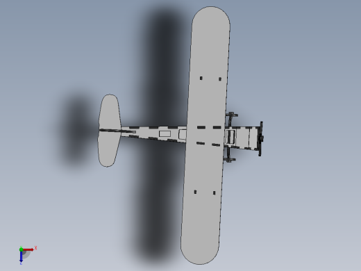 激光切割模型飞机木制玩具CAD-SolidWorks-step格式俯视缩略图