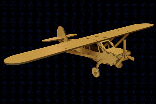 激光切割模型飞机木制玩具CAD-SolidWorks-step格式缩略图