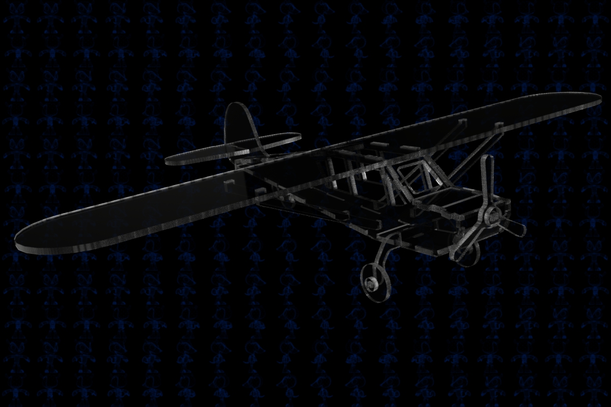激光切割模型飞机木制玩具CAD-SolidWorks-step格式
