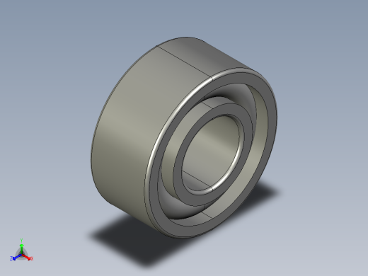 SKF带有一个密封的双列角接触球轴承3D模型