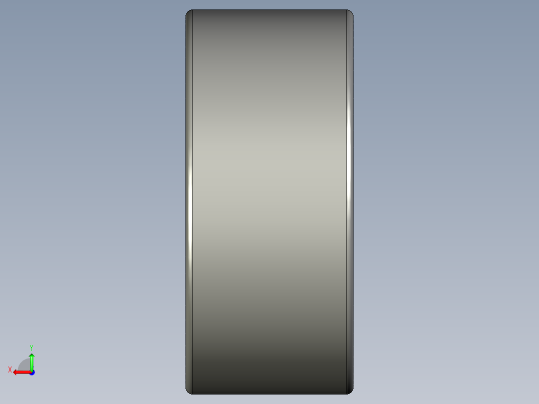 SKF带有一个密封的双列角接触球轴承3D模型后视图